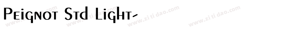 Peignot Std Light字体转换